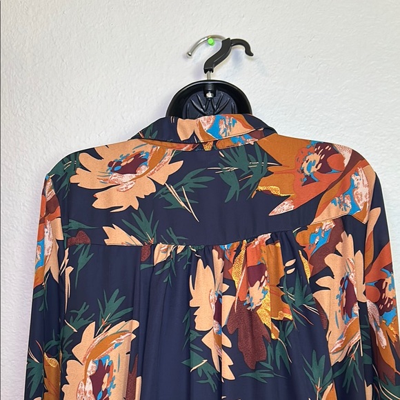 Umgee Navy Floral Long Sleeve Dress - Picture 8 of 8